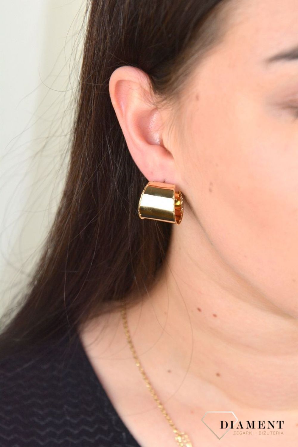 Złote kolczyki szerokie koła z grawerowanym brzegiem DIA-KLC-E211--585.jpg