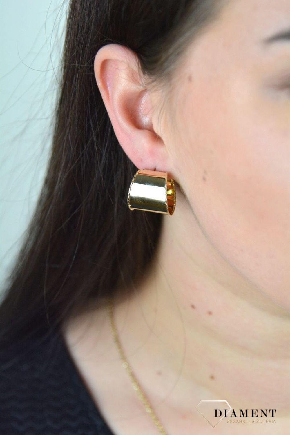 Złote kolczyki szerokie koła z grawerowanym brzegiem DIA-KLC-E211--585.jpg