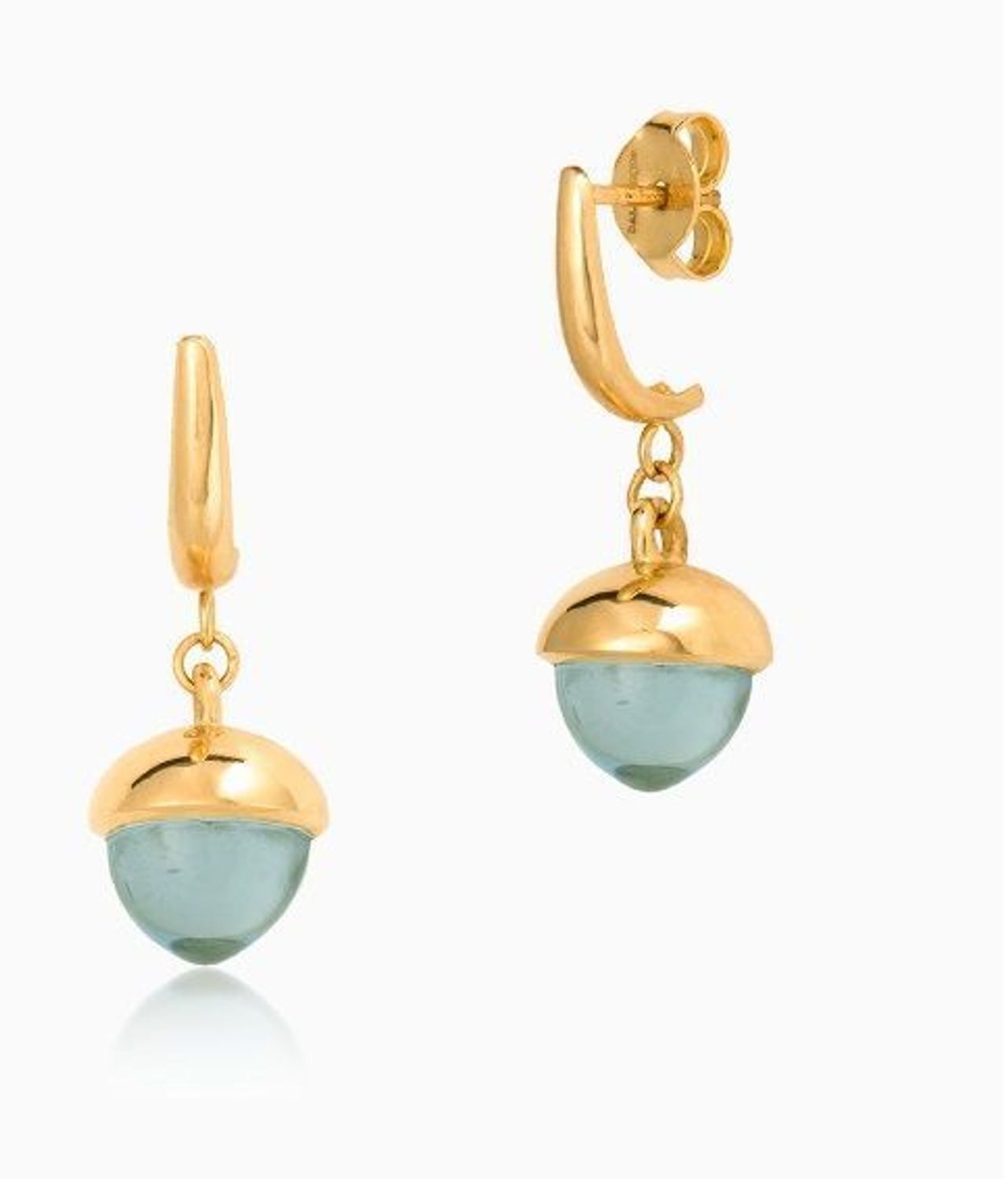 Złote kolczyki wiszące z topazem DIA-KLC-G020MOD-585.jpg