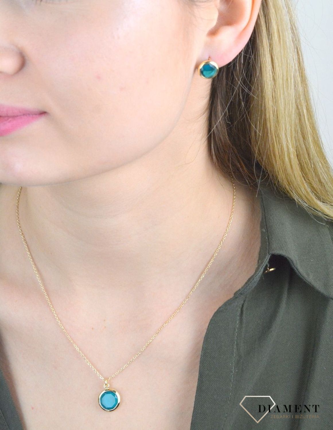 Pozłacane kolczyki ''Turkusowe kółeczka'' 925 DIA-KLC-H4180067TUR-925 . Biżuteria z dodatkiem turkusu to jeden z najnowszych trendów. Modne kolczyki będą doskonałym prezentem. Srebrne kolczyki w pozłoceniu z dodatkiem turkus.jpg