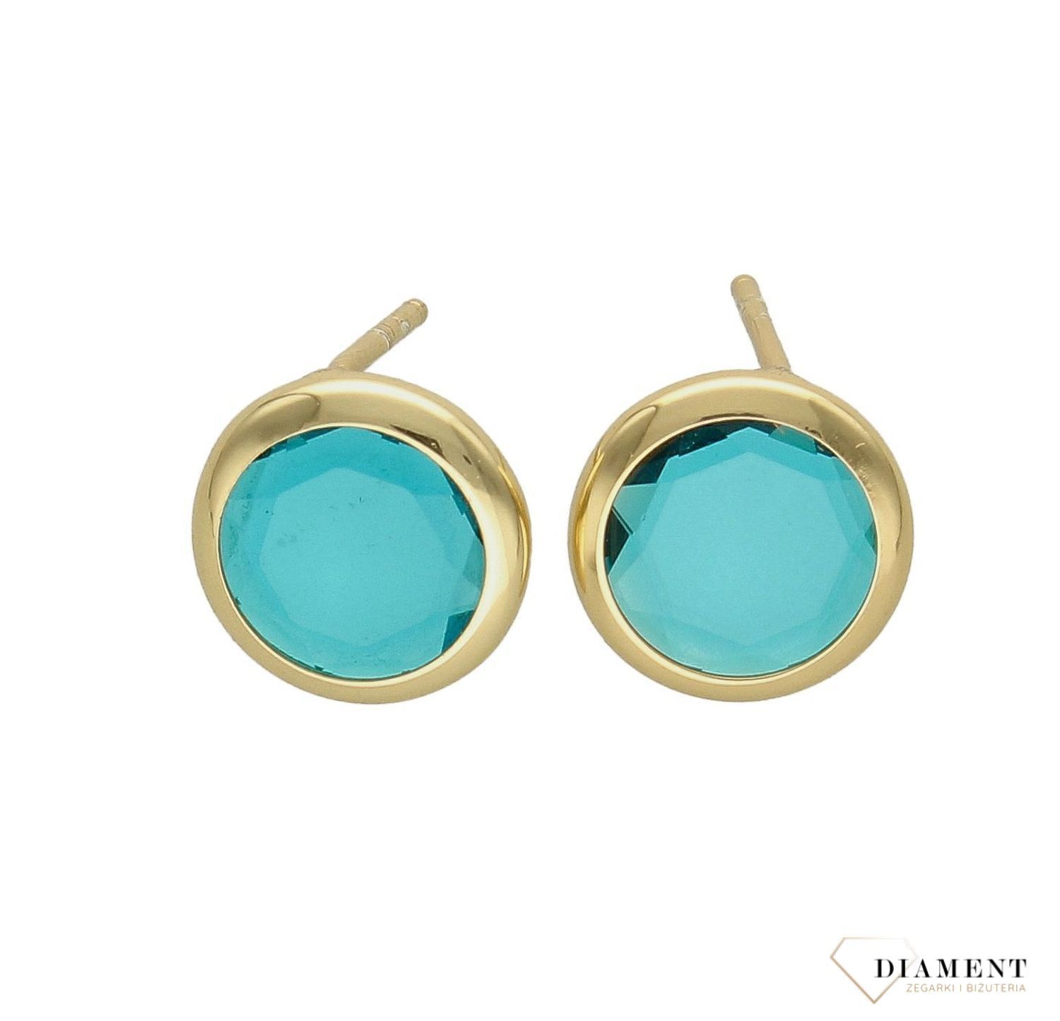 Pozłacane kolczyki ''Turkusowe kółeczka'' 925 DIA-KLC-H4180067TUR-925 . Biżuteria z dodatkiem turkusu to jeden z najnowszych trendów. Modne kolczyki będą doskonałym prezentem. Srebrne kolczyki w pozłoceniu z dodatkiem turkus.jpg