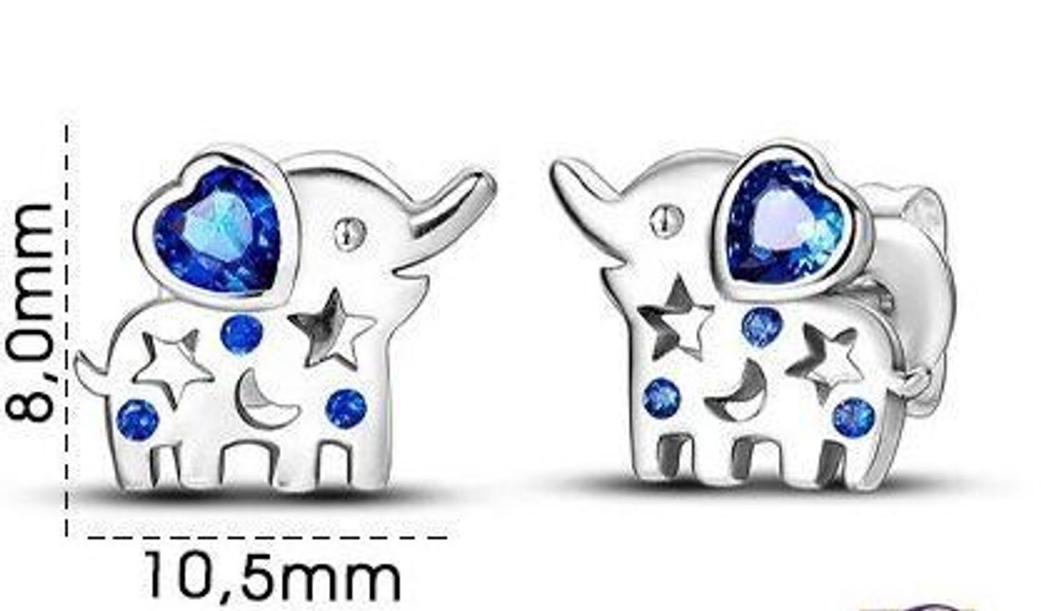 Srebrne kolczyki damskie 925 wkrętki słoniki DIA-KLC-IM0011023ER-925 (2).jpg