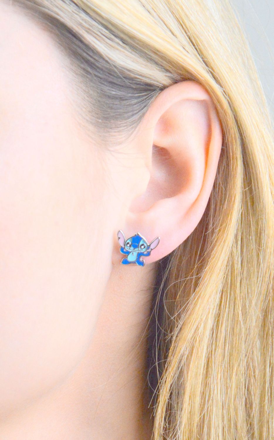 kolczyki dziecięce 925 sztyfty Lilo i Stich Stitch.jpg