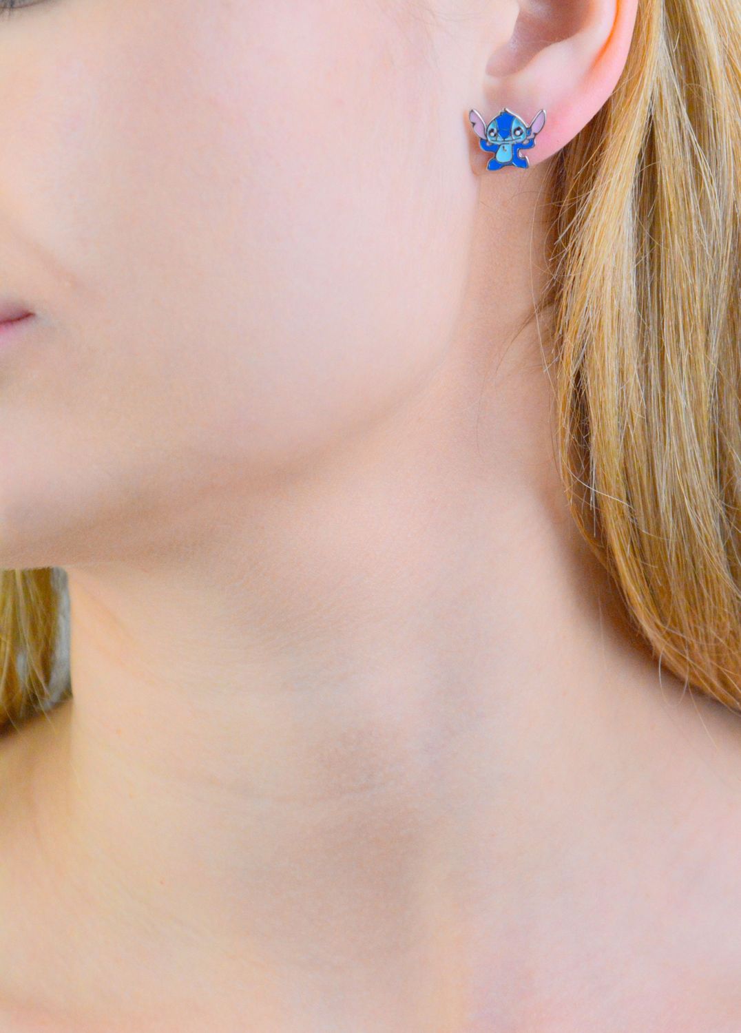 kolczyki dziecięce 925 sztyfty Lilo i Stich Stitch.jpg