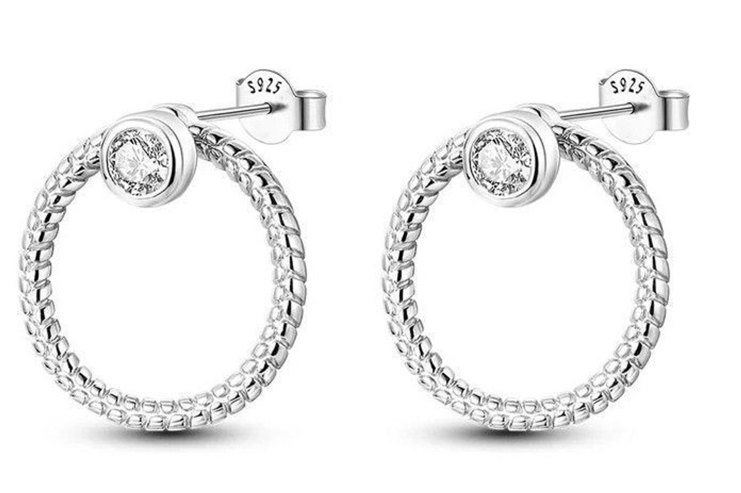 Srebrne kolczyki damskie 925 kółeczko z cyrkonią DIA-KLC-IM0081023ER-925. Kolczyki srebrne kółka. Kolczyki srebrne z cyrkonią. Srebrne kolczyki na sztyft. Kolczyki damskie kółka na prezent (1).jpg