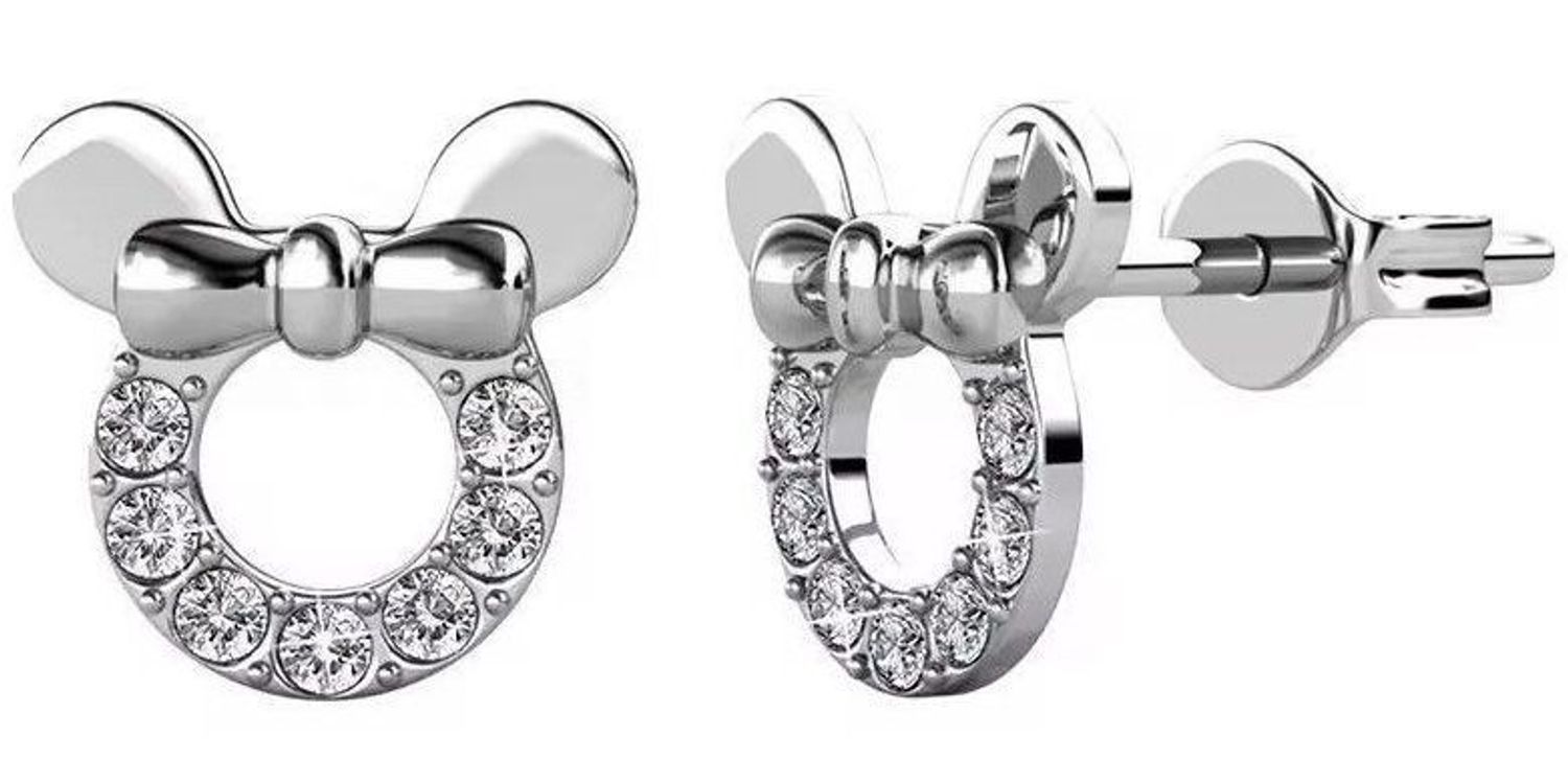 Srebrne kolczyki Ag 925 myszka Minnie z cyrkoniami DIA-KLC-IM0310724ER-925 Srebrne kolczyki zostały wykonane z najwyższej jakości srebra próby 925. Kolczyki zostały wykonane na wzór Myszki 1.jpg