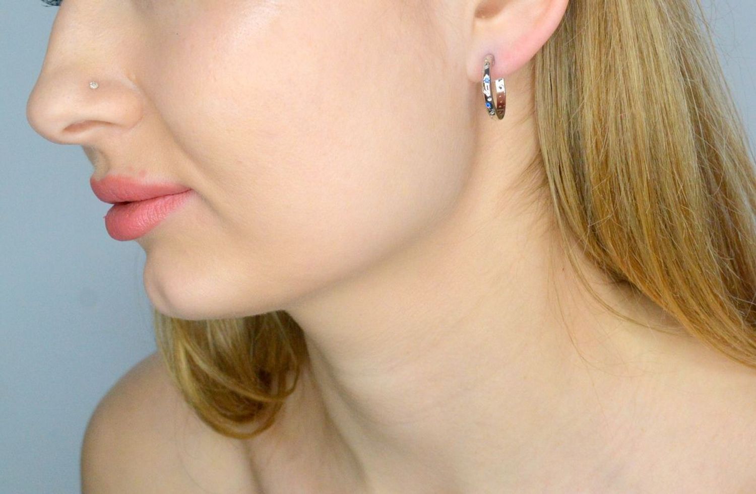 Srebrne kolczyki damskie 925 kółka zdobione DIA-KLC-IM0380423KR-925 (1).jpg