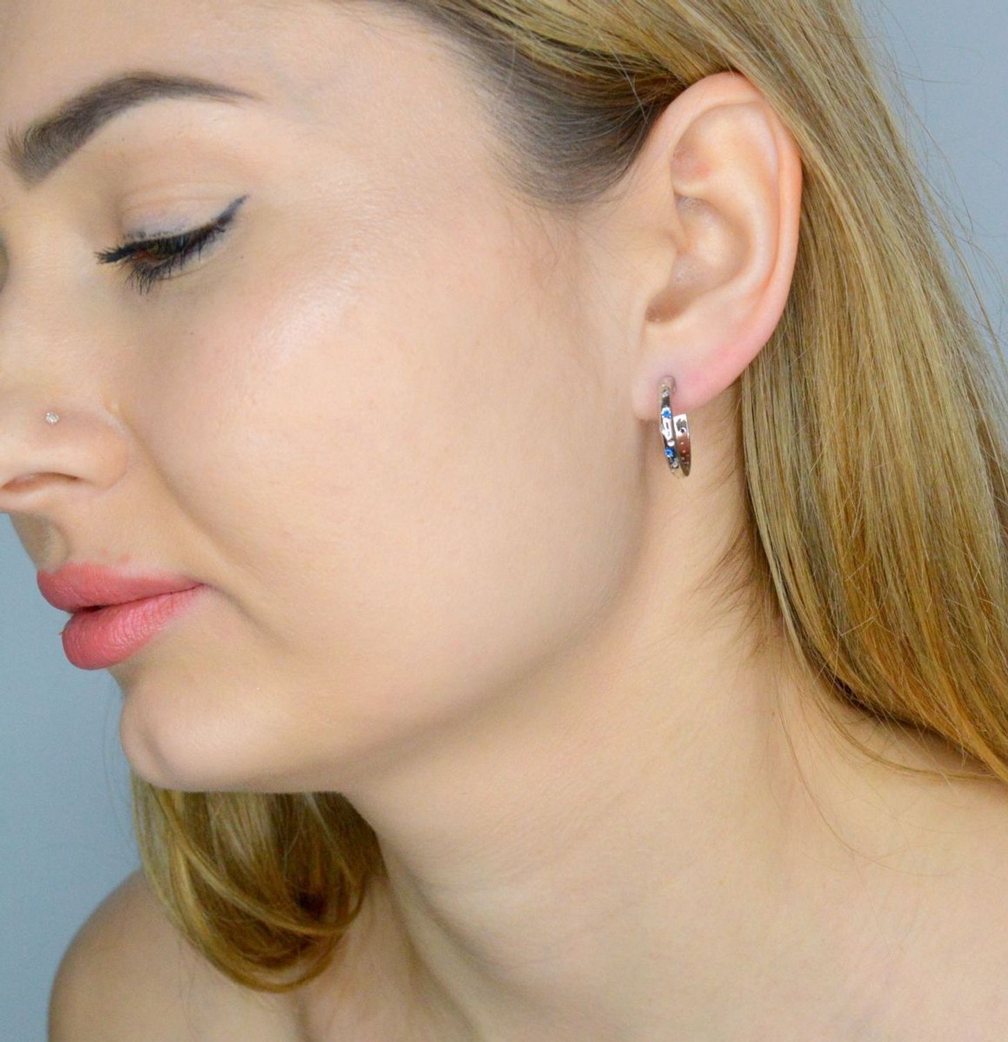 Srebrne kolczyki damskie 925 kółka zdobione DIA-KLC-IM0380423KR-925 (1).jpg