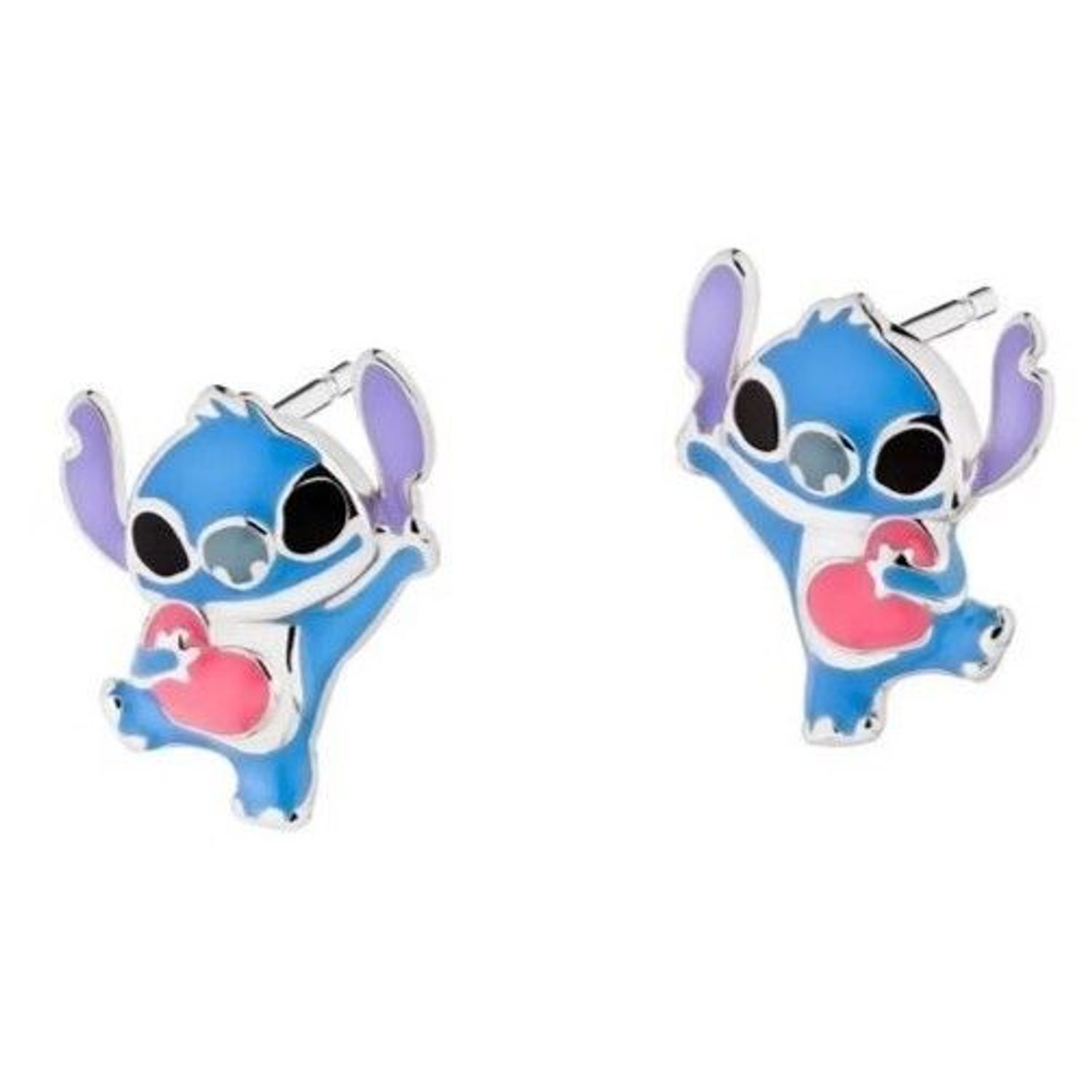 Srebrne kolczyki dziecięce 925 sztyfty Lilo i Stich DIA-KLC-IM0440124ER-925. Srebrne kolczyki dla dziewczynki z postacią Sticha. Kolczyki na prezent dla dziecka z postaciami z disneyowskich bajek..jpg