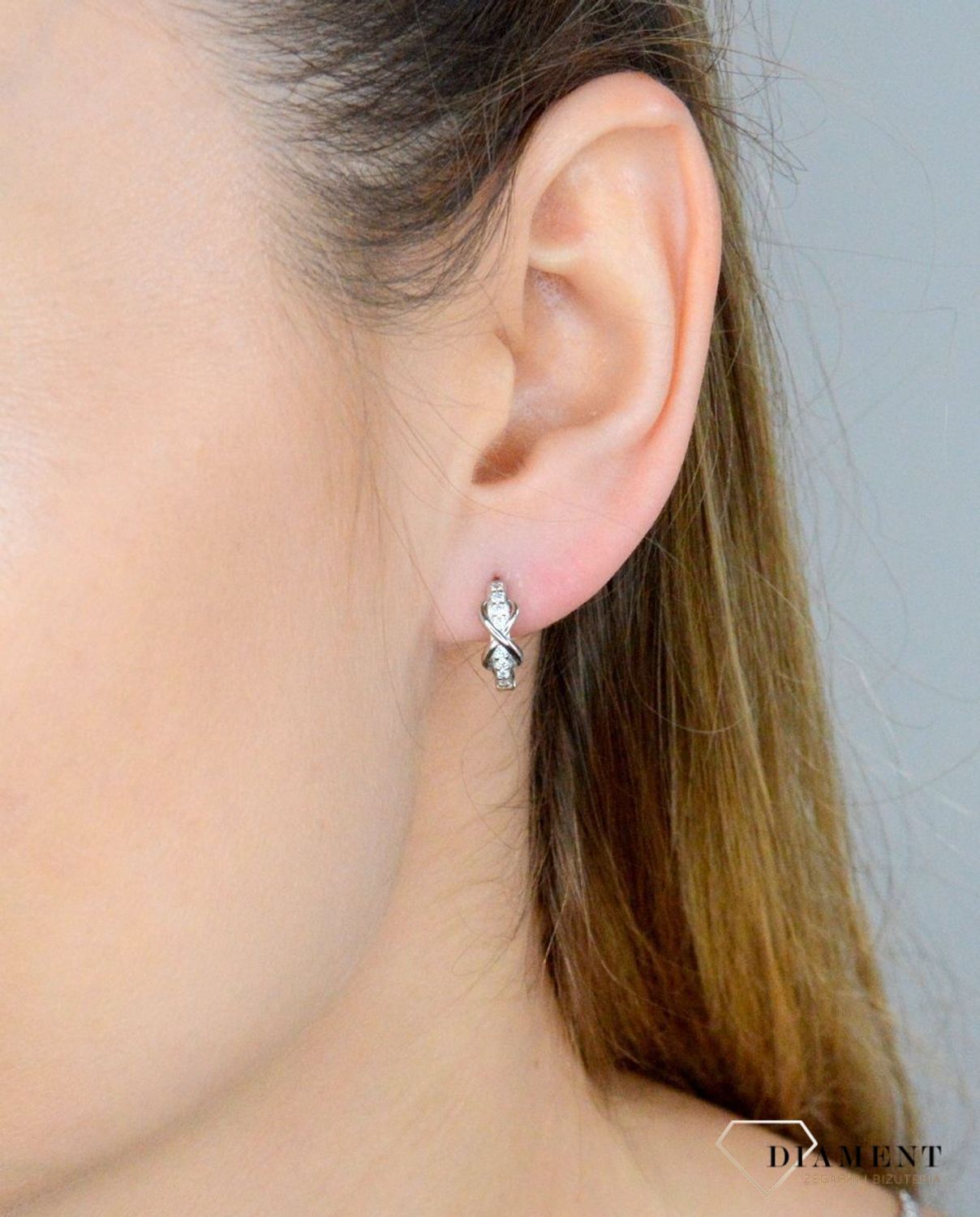 Srebrne kolczyki damskie 925 kółeczka znak nieskończoności DIA-KLC-IM0720623KR-925.jpg