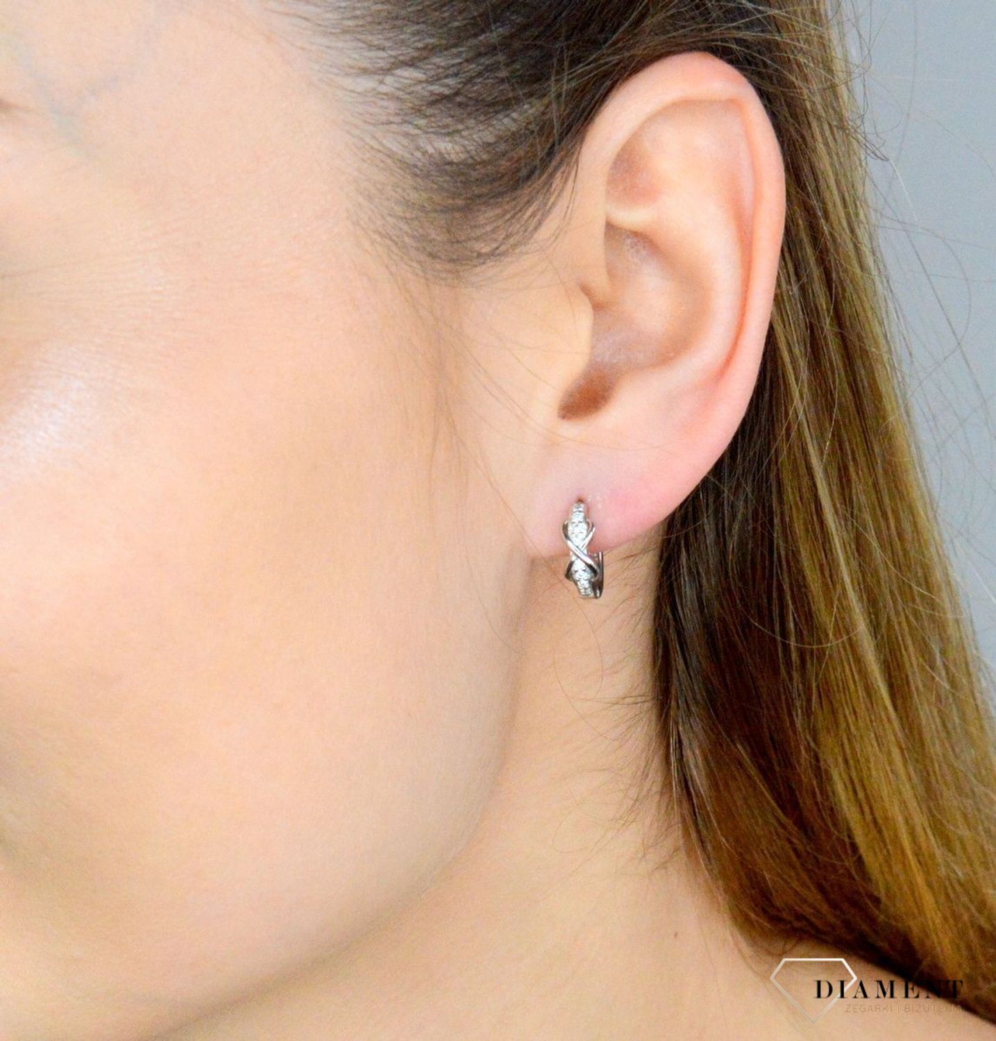 Srebrne kolczyki damskie 925 kółeczka znak nieskończoności DIA-KLC-IM0720623KR-925.jpg