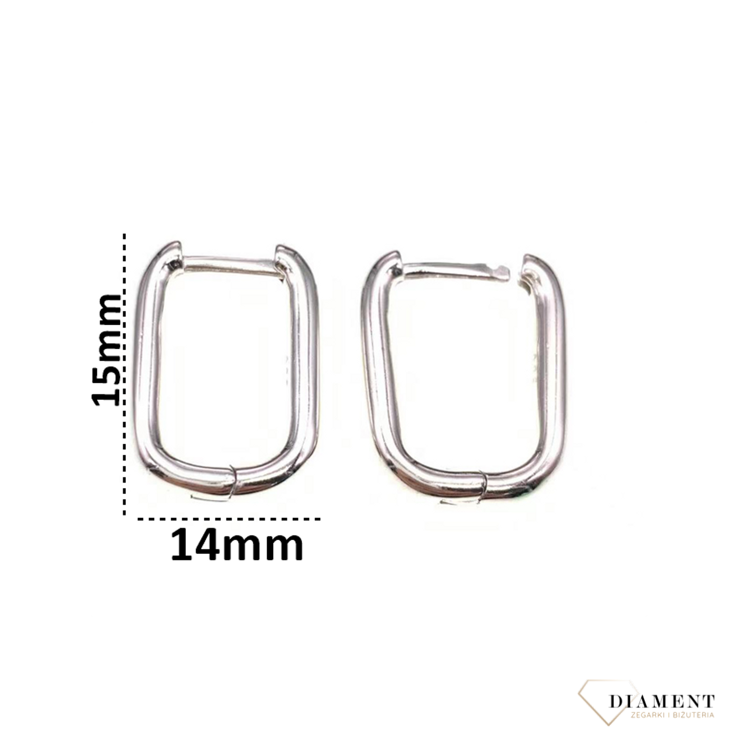 Srebrne kolczyki 925 damskie wiszące kwadraty. Srebrne kolczyki dla kobiety na prezent. Geometryczne wzory kolczyków. Kwadratowe wiszące delikatne kolczyki. 1.png