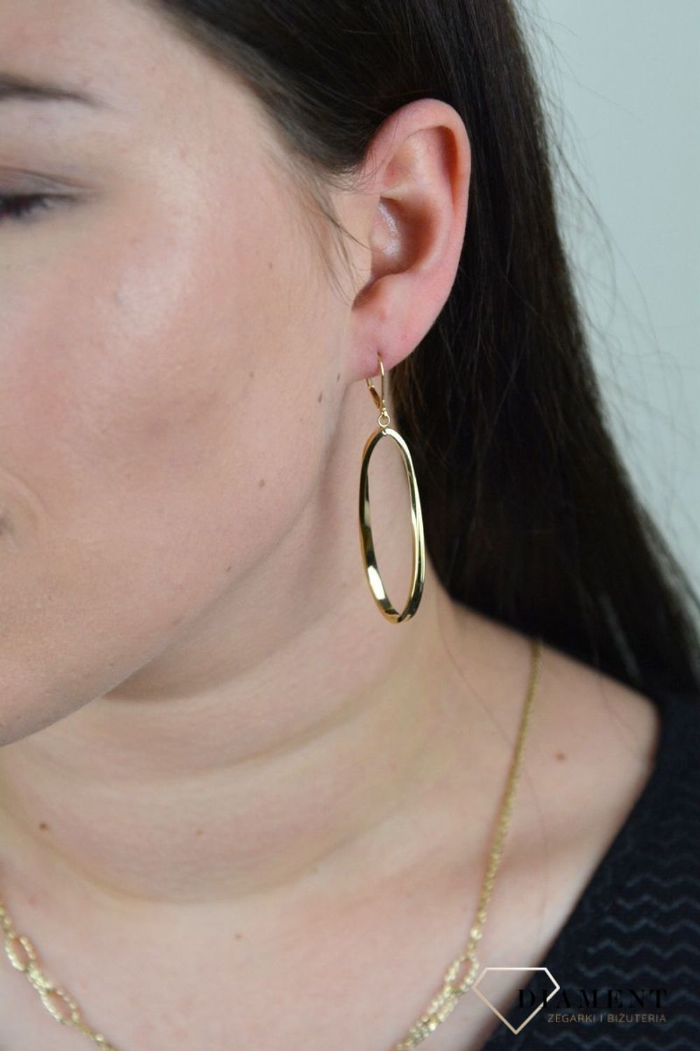 Złote kolczyki próba 585 'falisty owal' DIA-KLC-J836-WGL--585.jpg