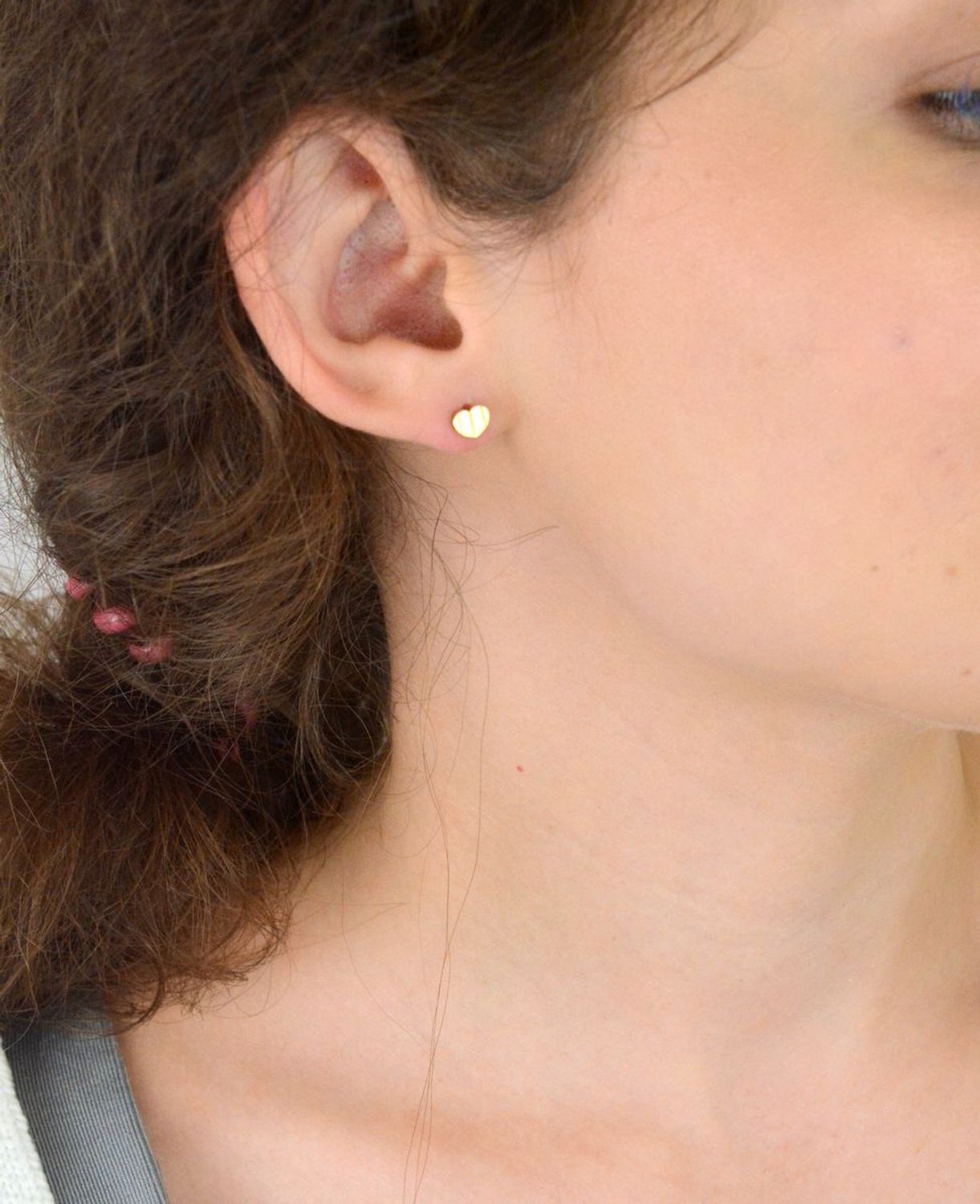 Kolczyki damskie stalowe pozłacane serduszka 6 mm  DIA-KLC-K6661224-STAL.jpg