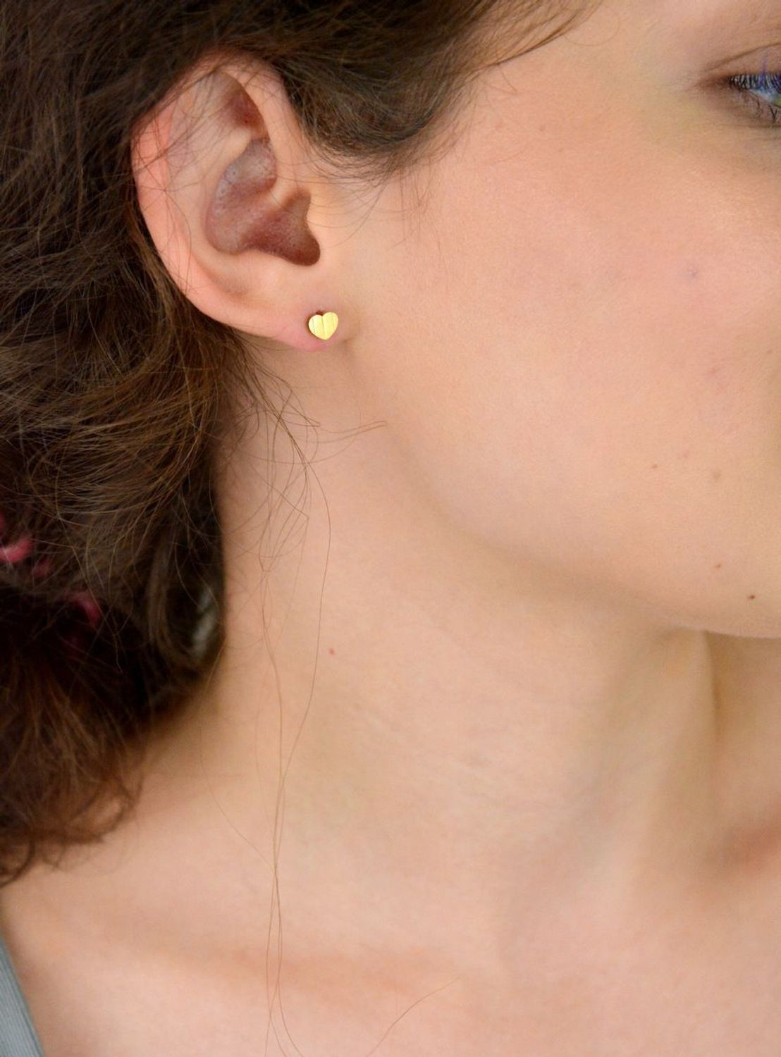 Kolczyki damskie stalowe pozłacane serduszka 6 mm  DIA-KLC-K6661224-STAL.jpg