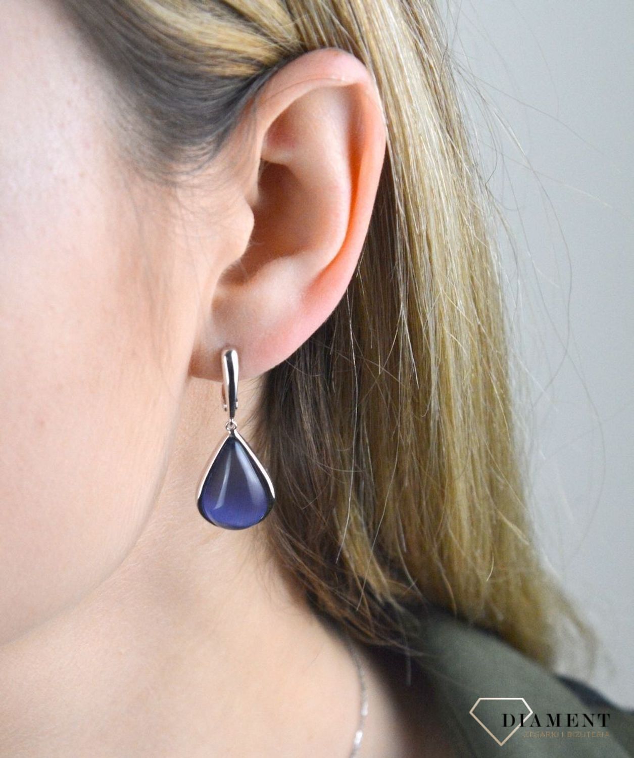 Kolczyki srebrne wiszące łezki kocie oko kobaltowe DIA-KLC-KOBALT-925.jpg