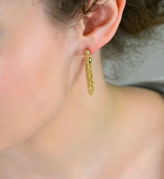 Kolczyki pozłacane ozdobne koła DIA-KLC-KOLA-Z-925 💎Biżuteria wykonana z najwyższej próby srebra w pozłoceniu żółtego złota 💎Srebrne pozłacane kolczyki koła z intrygującym grawerem i  zapięciem na sztyft. Zachwycająca le (4).JPG