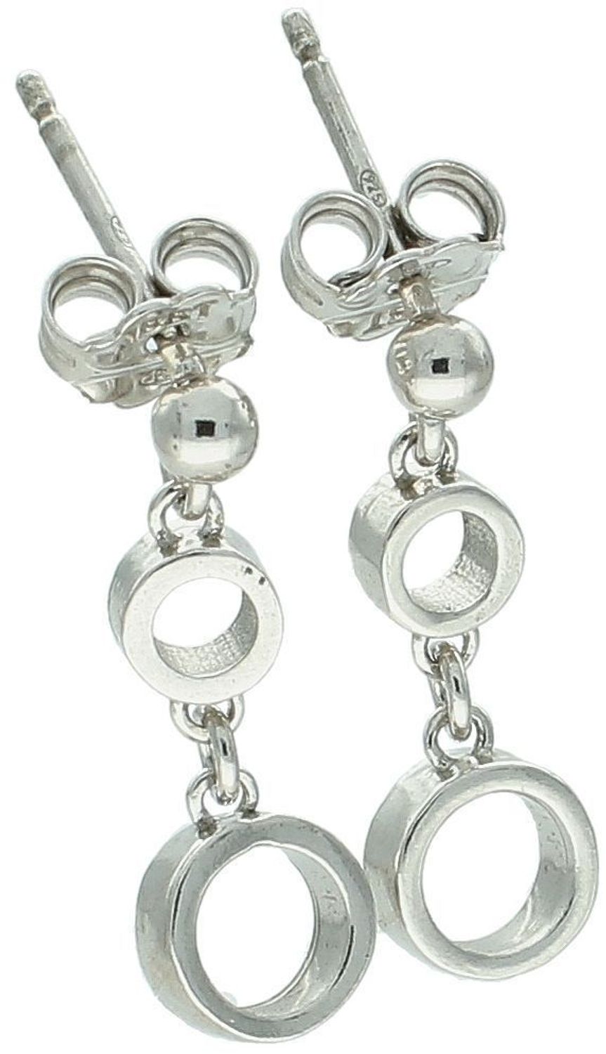 Kolczyki damskie srebrne próby 925 – model DIA-KLC-KOLECZKA-925. Wiszące kółeczka, długość 2,0 cm, największe kółeczko 6 mm. Zapięcie na sztyft, elegancja i minimalizm w jednym.1.jpg