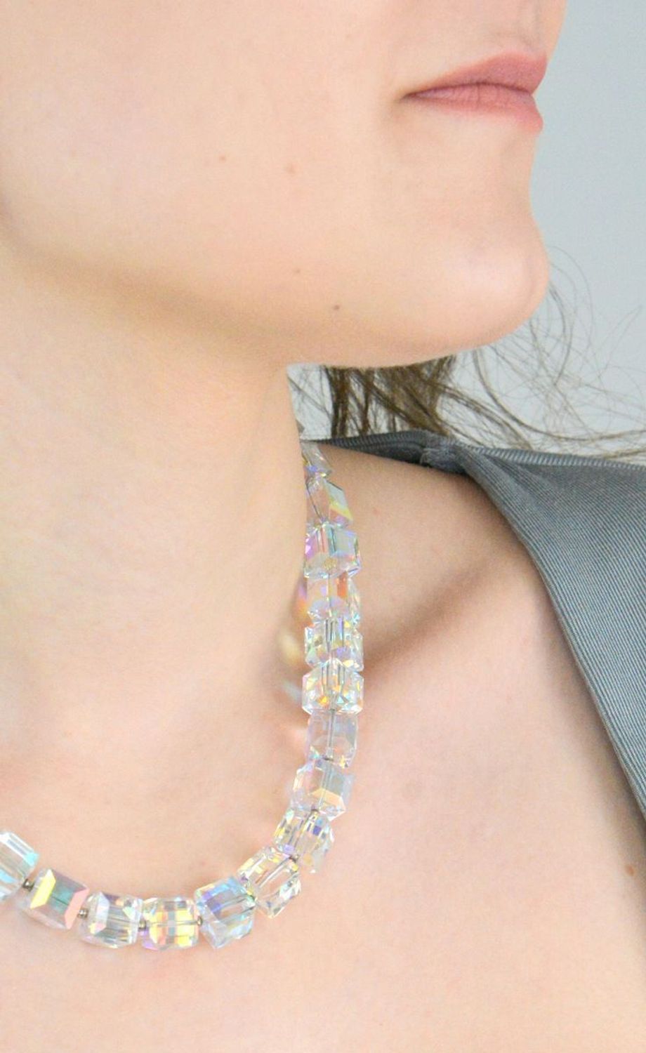 Naszyjnik Spark Swarovski DIA-KLC-KOLIA-SLUBNA-925. Kolia Ślubna. Biżuteria Spark Swarovski. Biżuteria na ślub dla kobiety. Pomysł na prezent. Połyskujący naszyjnik damski.1.jpg