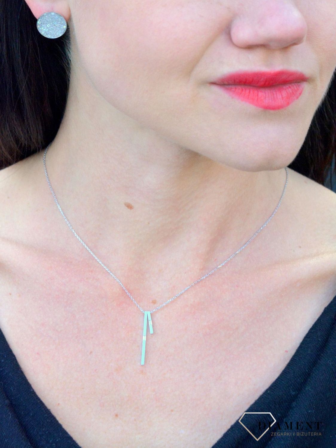 Srebrne kolczyki srebro z kryształami Swarovskiego Crystal DIA-KLC-KR684-2AB.jpg