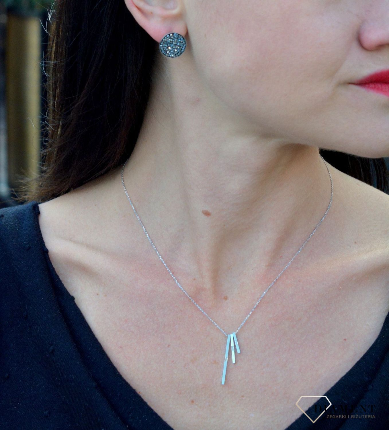 Srebrne kolczyki srebro z kryształami Swarovskiego Crystal DIA-KLC-KR684-2AB.jpg