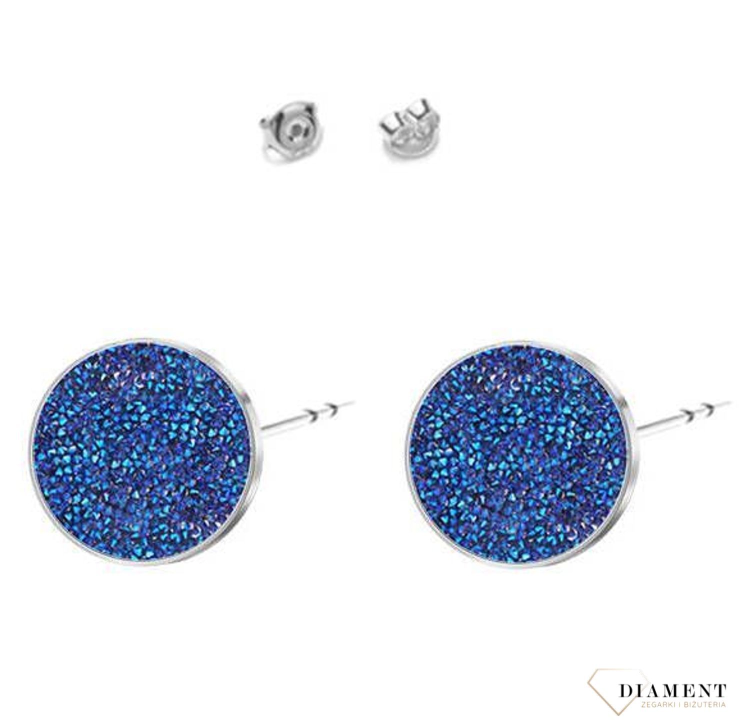 Srebrne kolczyki srebro z kryształami Swarovskiego Bermuda Blue DIA-KLC-KR684-2SHIM.jpg