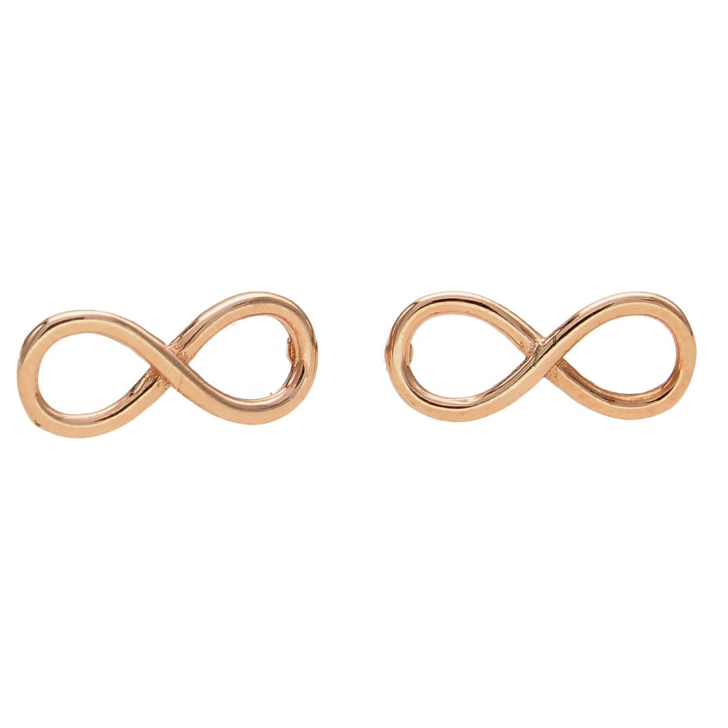 Kolczyki srebrne znak nieskończoności różowe złoto DIA-KLC-KRZYZYKI11-925.jpg