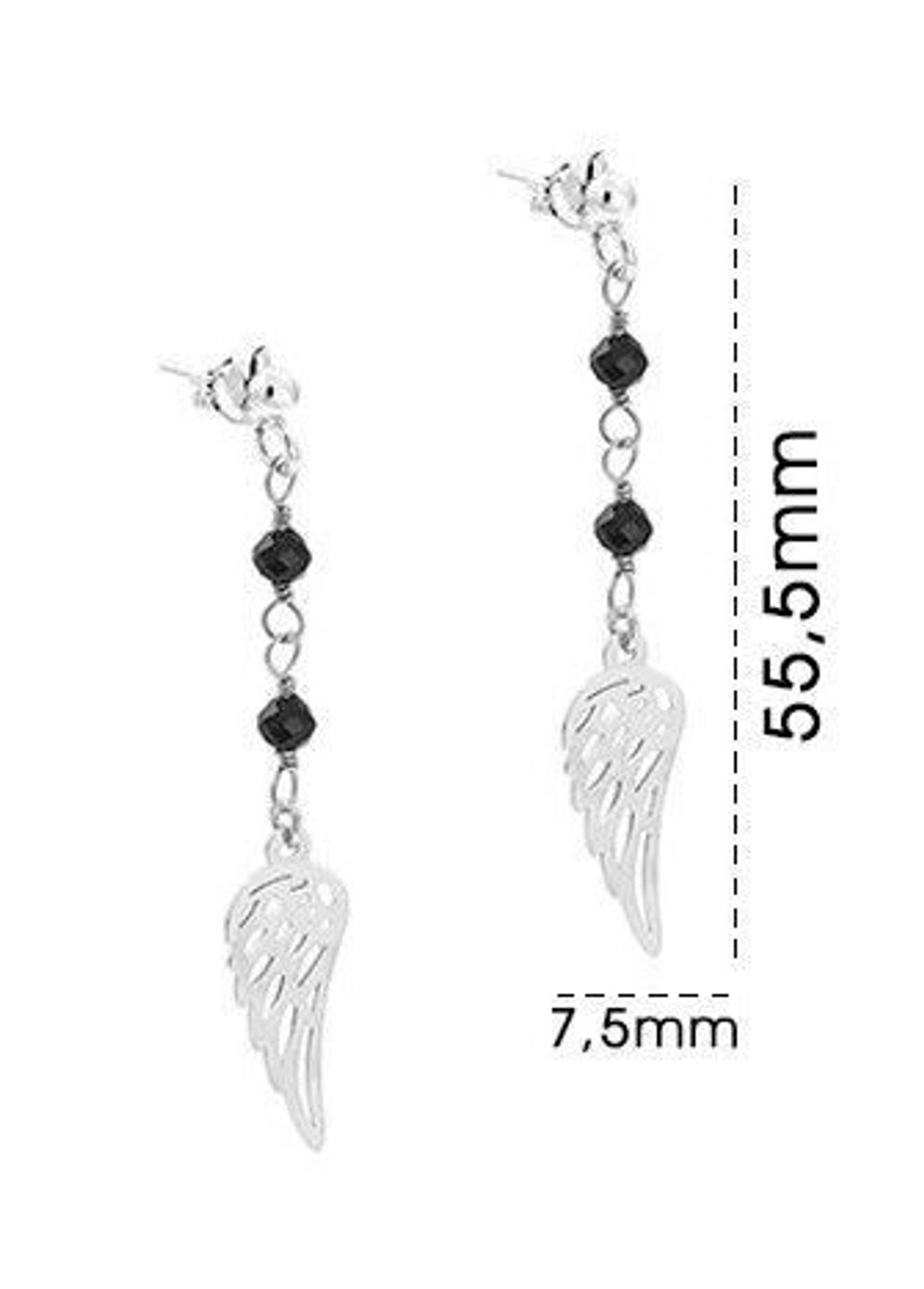 Srebrne kolczyki 925 ażurowe skrzydełka DIA-KLC-KS7037RB-925. Srebrne kolczyki wiszące. Kolczyki srebrne damskie. Kolczyki srebrne na łańcuszku. Srebrne kolczyki skrzydełka. Kolczyki srebrne skrzydełka na prezent (2).jpg