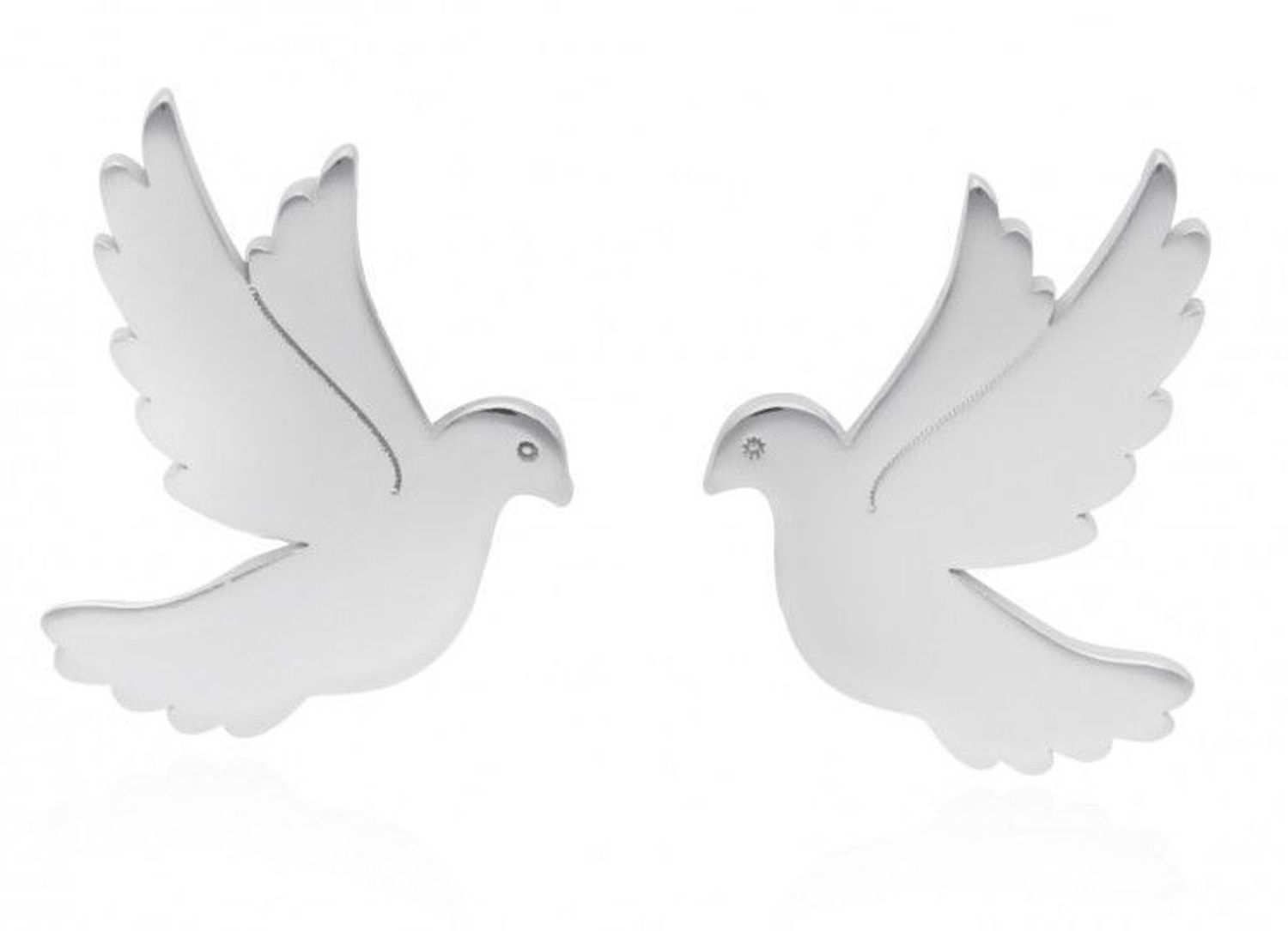 Srebrne kolczyki damskie 925 wkrętki gołębie DIA-KLC-KSR033-925. Kolczyki srebrne wkrętki. Kolczyki srebrne blaszki. Srebrne kolczyki na sztyft. Kolczyki dziecięce gołębie na prezent..jpg