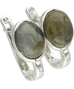 Srebrne kolczyki damskie 925 DIA-KLC-LABRADORYT-925 z naturalnym kamieniem labradoryt Ag 925.jpg