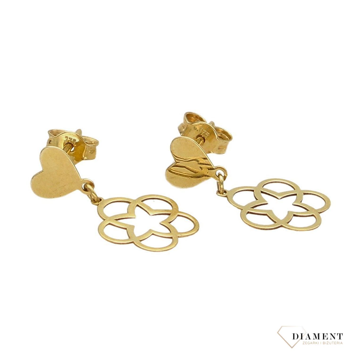 Złote kolczyki 375 serce z kwiatkiem DIA-KLC-MYE-28-375.jpg