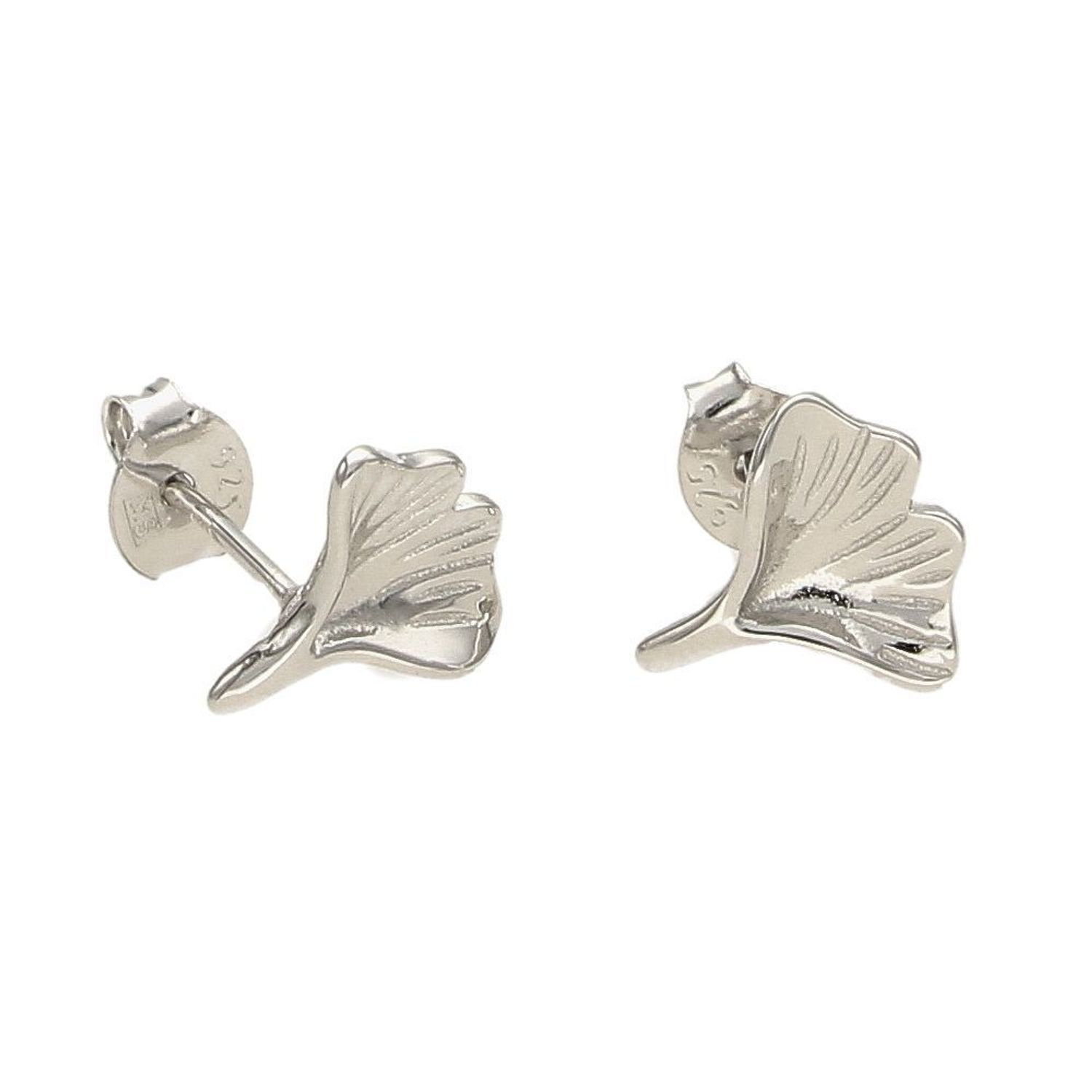 Kolczyki srebrne wkrętki 'Liść Miłorząbu' DIA-KLC-NO731-5E30067-925.jpg