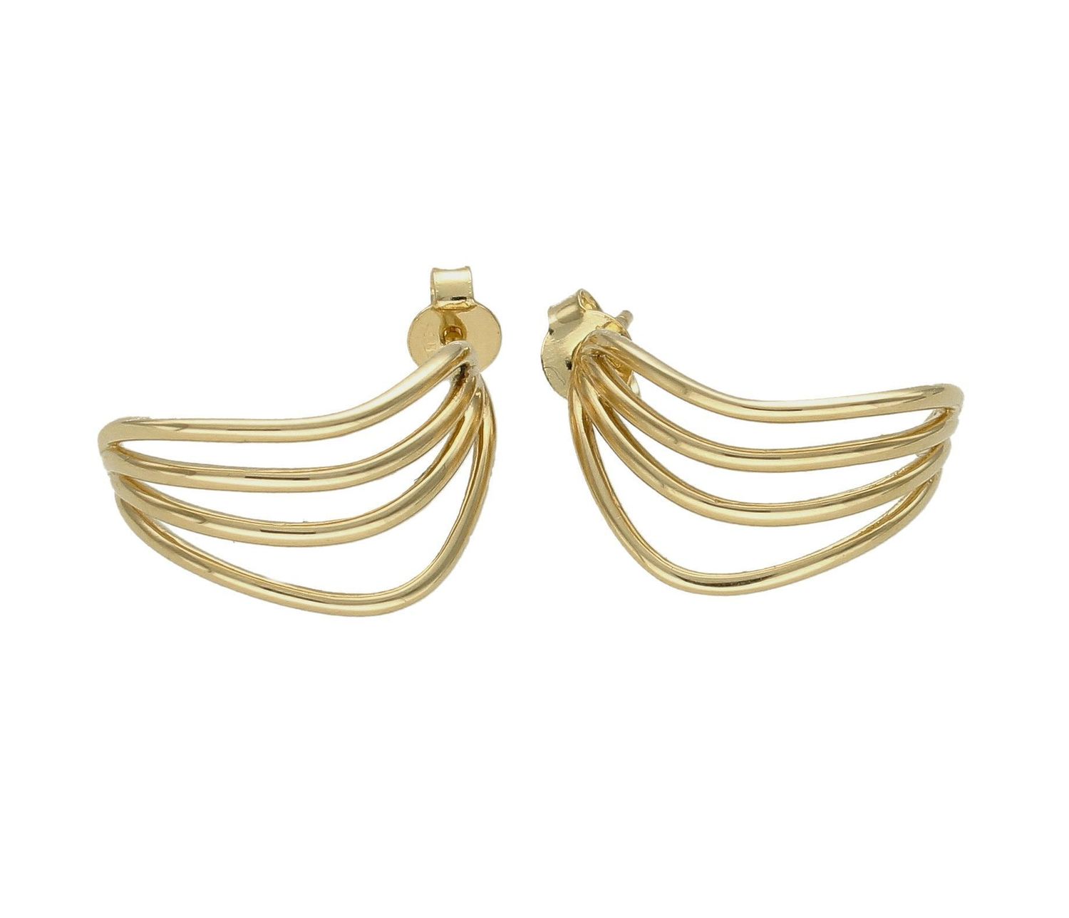 Złote kolczyki 585 o klasycznym wzorze DIA-KLC-OR0240-585. Piękne i kobiece kolczyki idealnie podkreślą subtelny urok minimalistycznych stylizacji. Doskonałe na prezent. Kolczyki o klasycznym i eleganckim wzorze dodają b.jpg