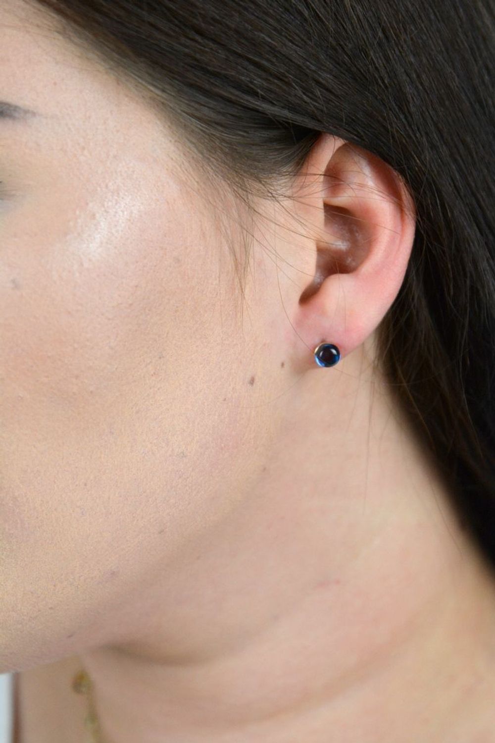 Złote kolczyki delikatne z topazem DIA-KLC-OR0459-585.jpg