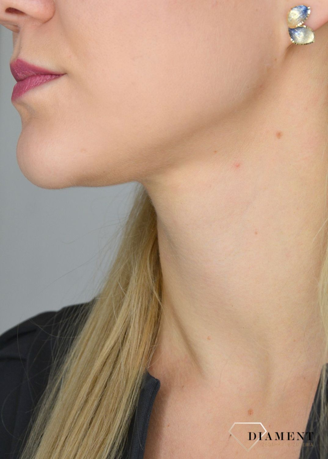 Złote kolczyki koła 585 'lśniący kwiat' DIA-KLC-OR204560-585.jpg