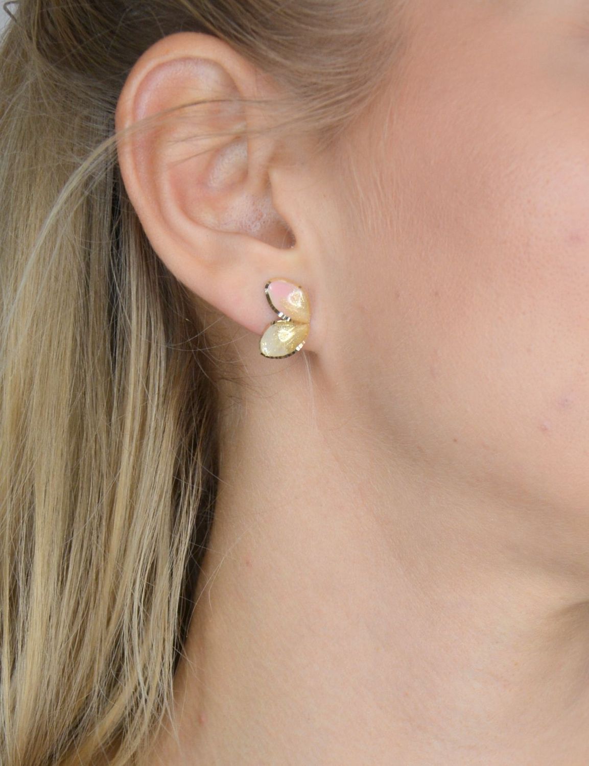 Złote kolczyki koła 585 'lśniący kwiat' DIA-KLC-OR204610-585.jpg