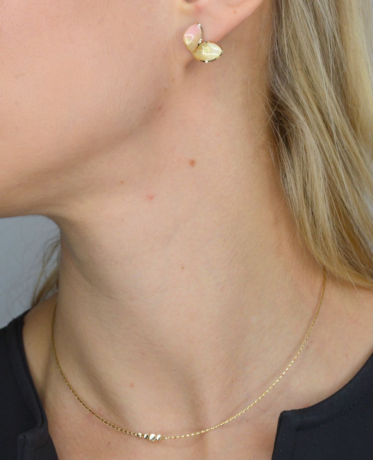 Złote kolczyki koła 585 'lśniący kwiat' DIA-KLC-OR204610-585.jpg