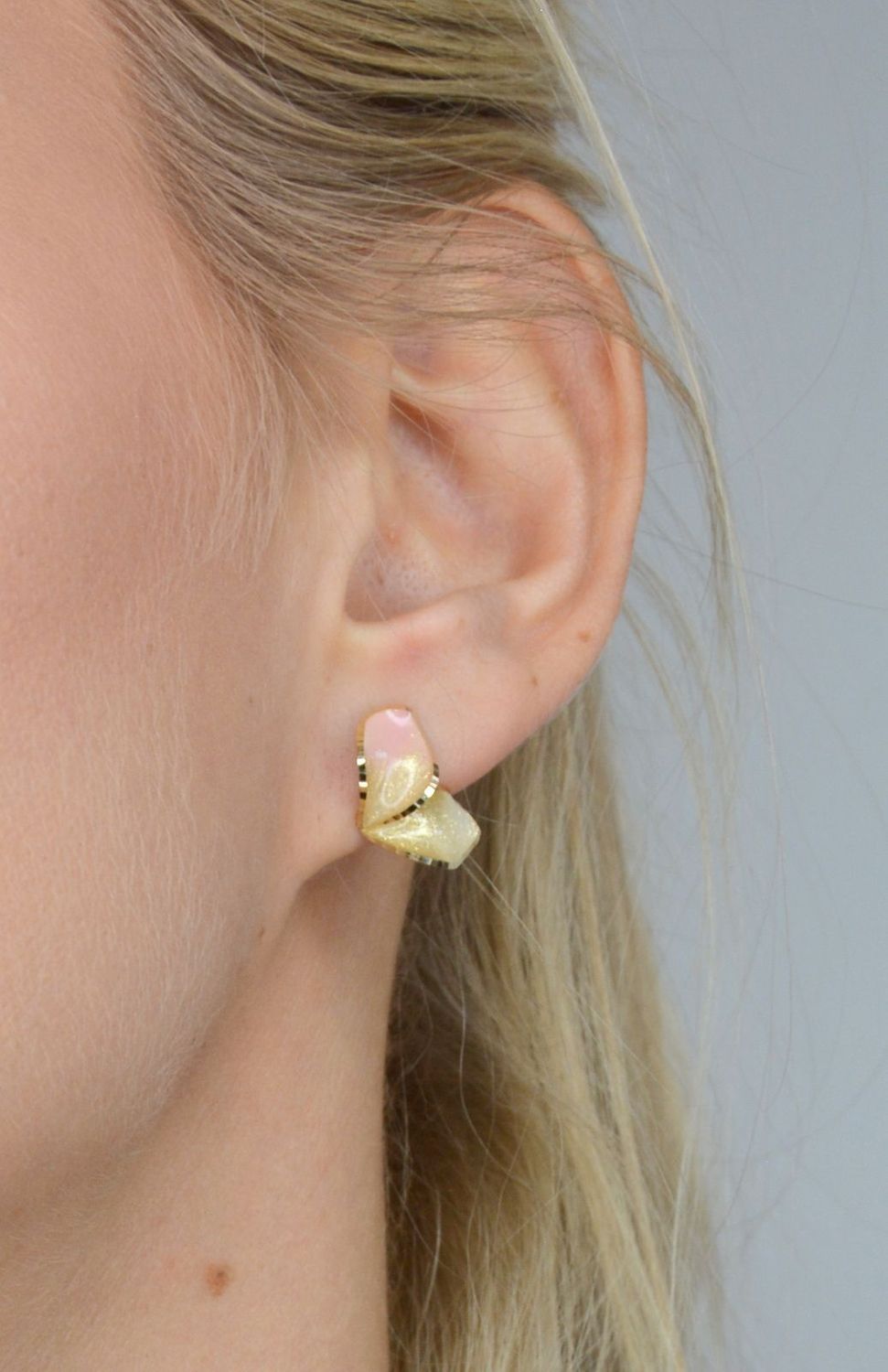 Złote kolczyki koła 585 'lśniący kwiat' DIA-KLC-OR204610-585.jpg