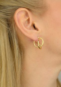 Złote kolczyki przy uchu 585 'Eleganckie & krótkie' DIA-KLC-OR204623-585 Kolczyki złote w Sklepie (5).JPG