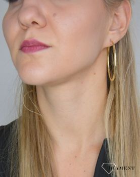 Złote kolczyki koła 585 matowe 5,5 cm DIA-KLC-OR205574-585 ✓ Kolczyki złote w Sklepie z Biżuterią zegarki-diament.pl✓ Piękne Kolczyki dla Kobiet✓ kolczyki koła, złote koła (9).JPG