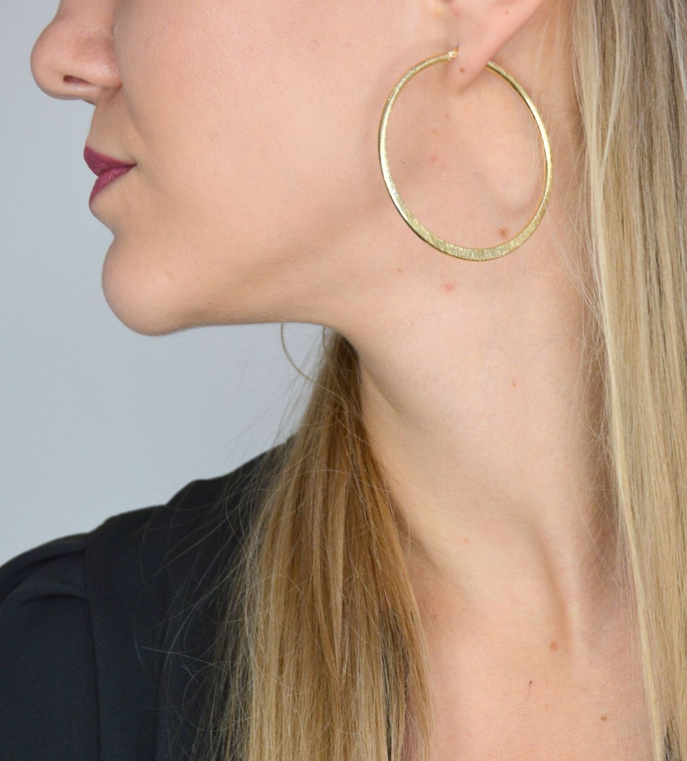 Złote kolczyki koła 585 matowe 5,5 cm DIA-KLC-OR205574-585.jpg