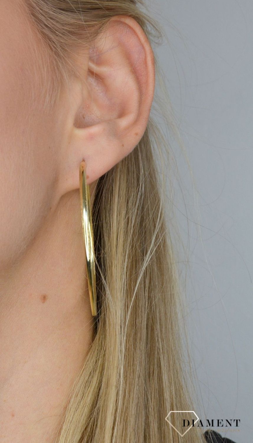 Złote kolczyki koła 585 matowe 5,5 cm DIA-KLC-OR205574-585.jpg