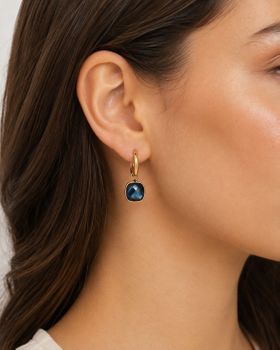 Kolczyki damskie DALL’ACQUA złote 585 z topazem London Blue – 2 cm topaz.jpg