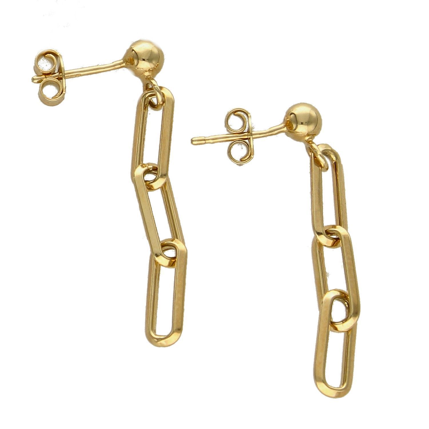 Złote kolczyki 585 'Łańcuchy' Dall Aqua DIA-KLC-OR4PF--585.jpg