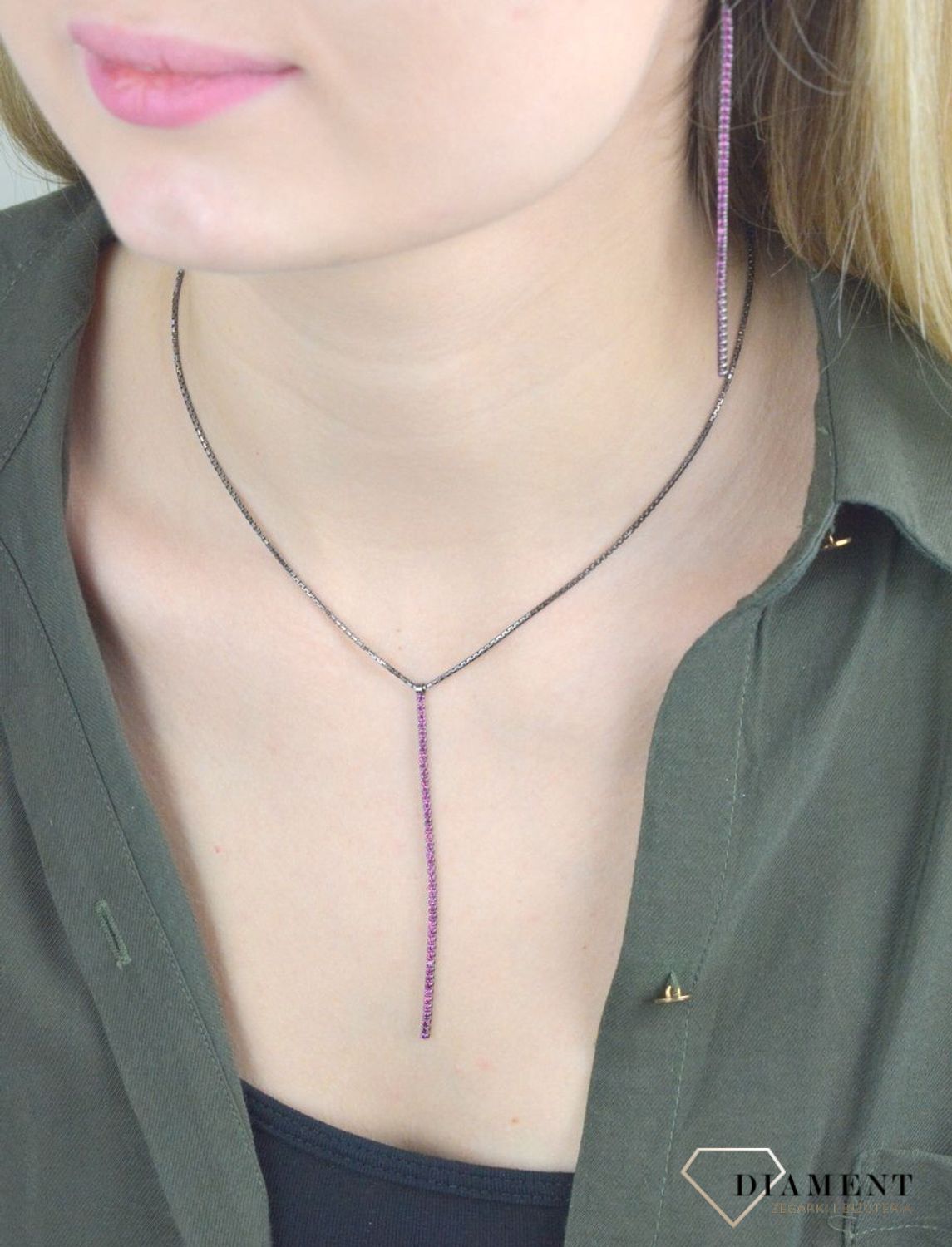 Kolczyki srebrne długie z różową cyrkonią DIA-KLC-ORECLOL.jpg