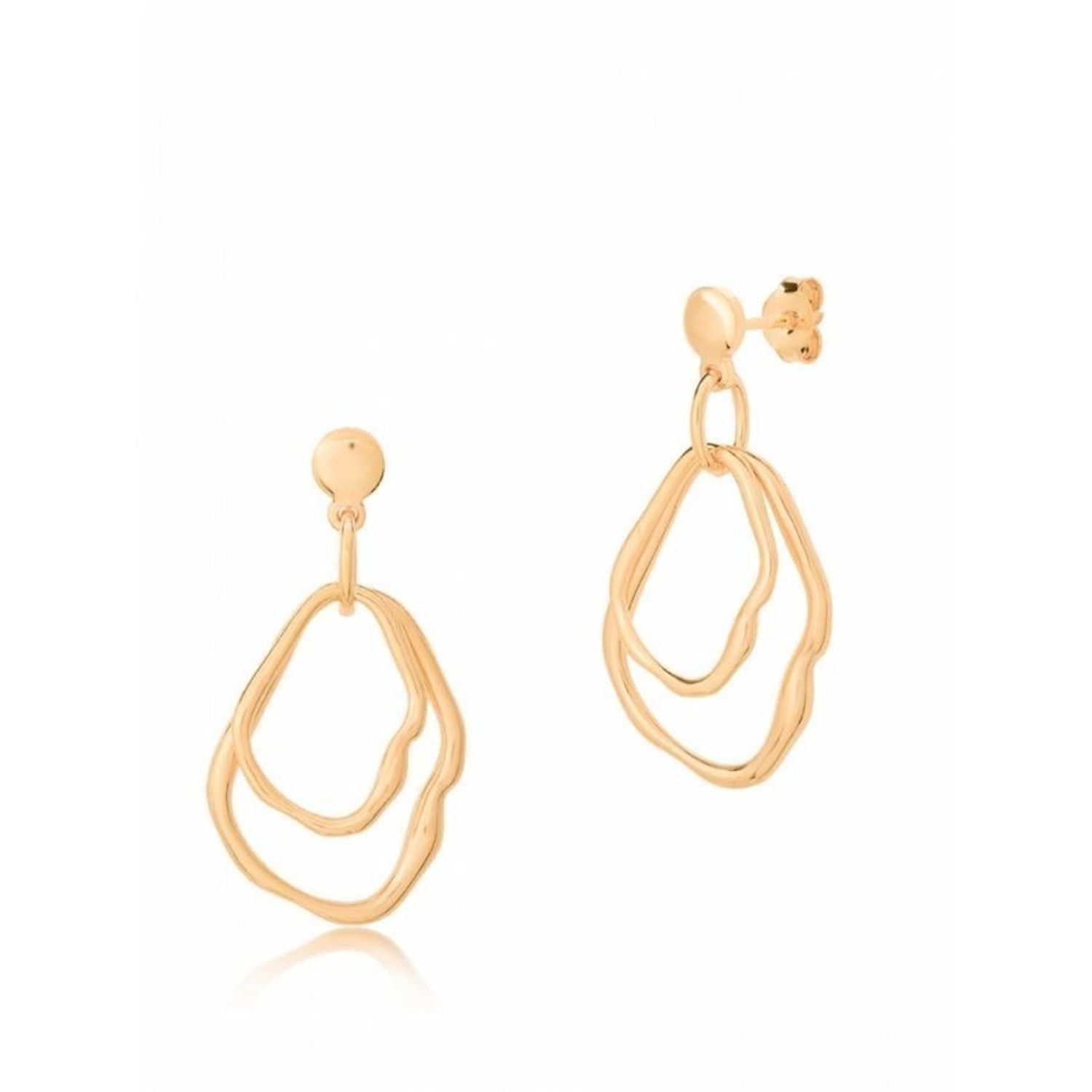 Pozłacane kolczyki  Płynąece Złoto  925 Dall' Acqua  DIA-KLC-ORRM24803.jpg