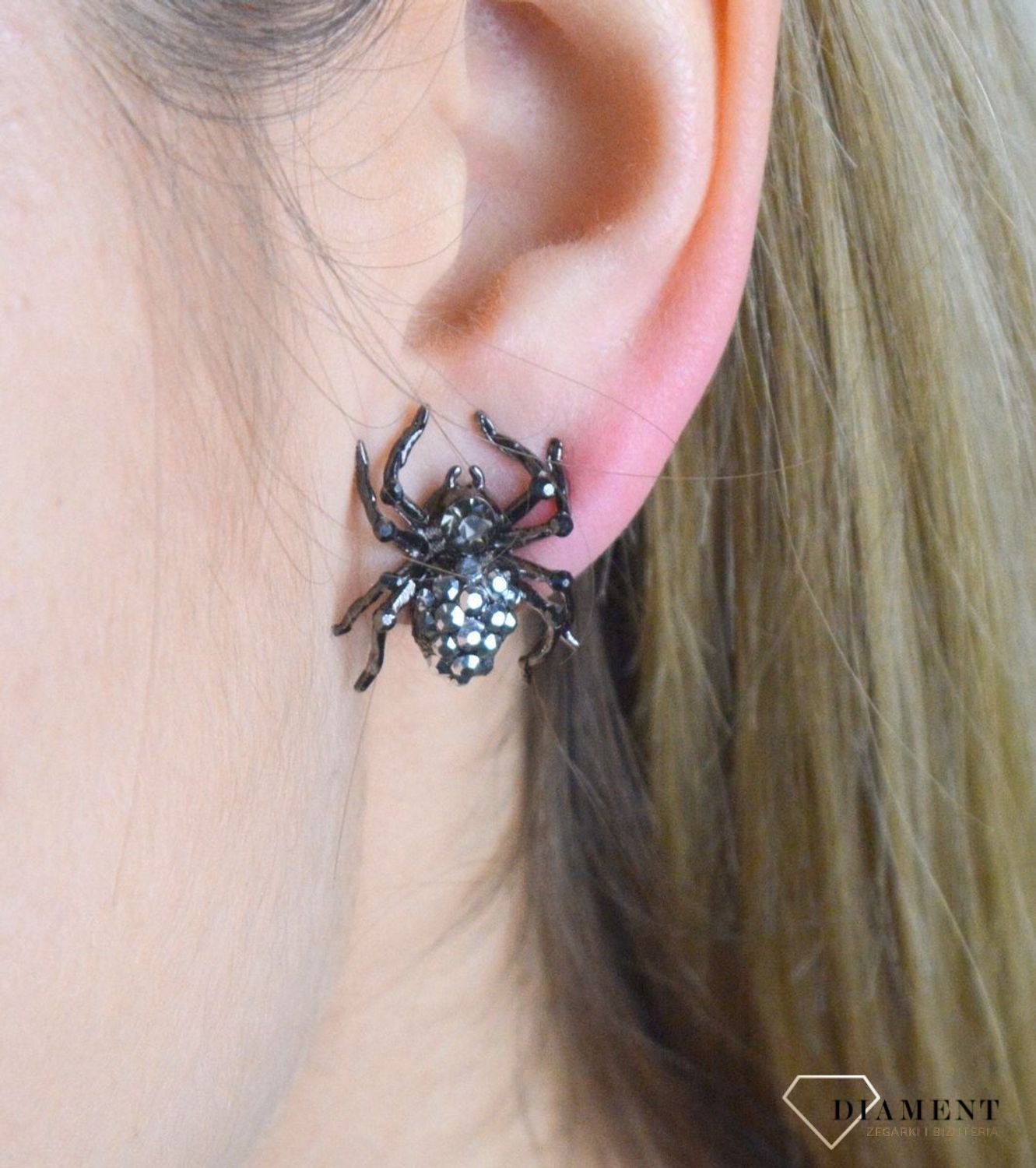 Kolczyki BY DZIUBEKA gotyckie pająki DIA-KLC-PAJAKI-MET.jpg