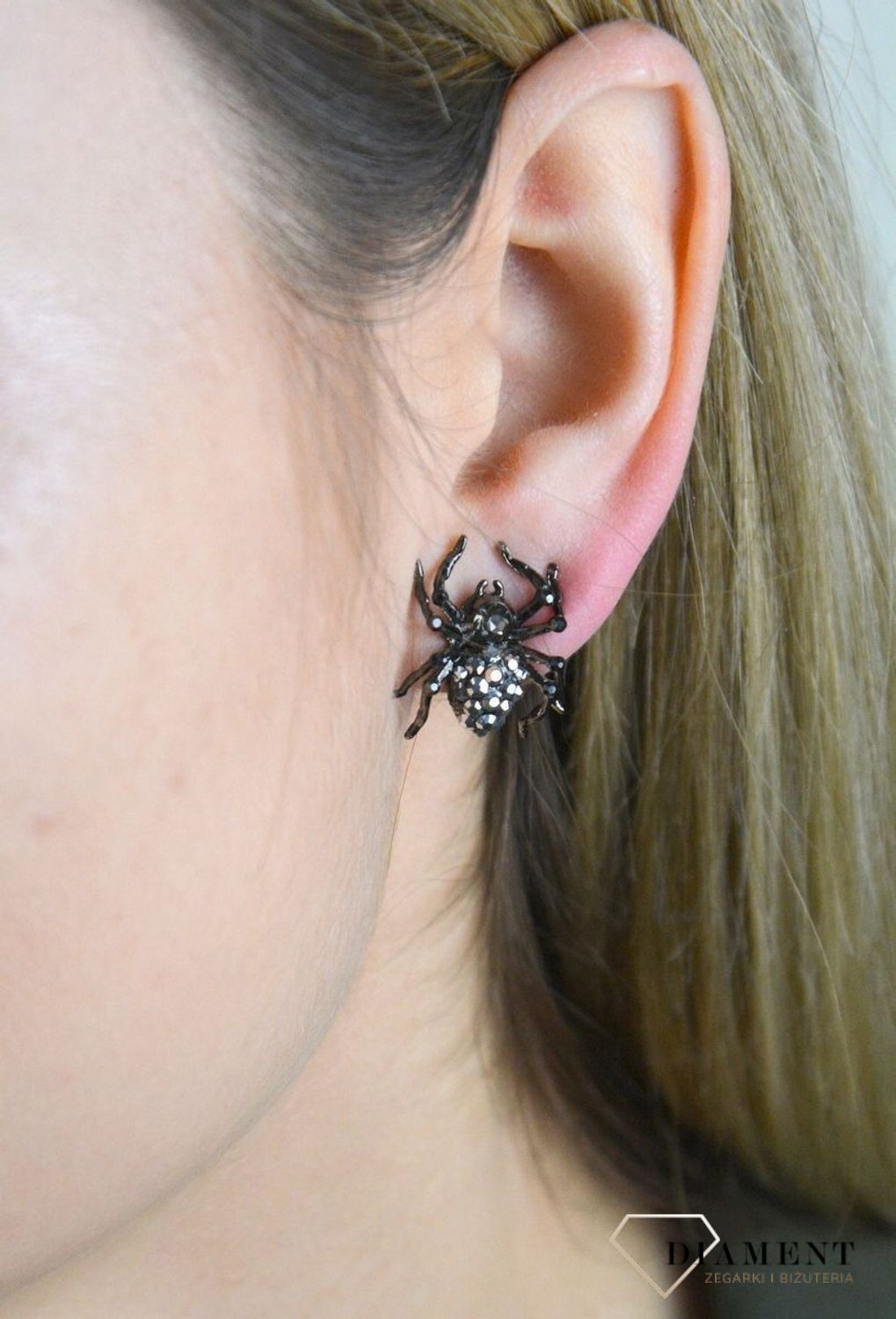 Kolczyki BY DZIUBEKA gotyckie pająki DIA-KLC-PAJAKI-MET.jpg