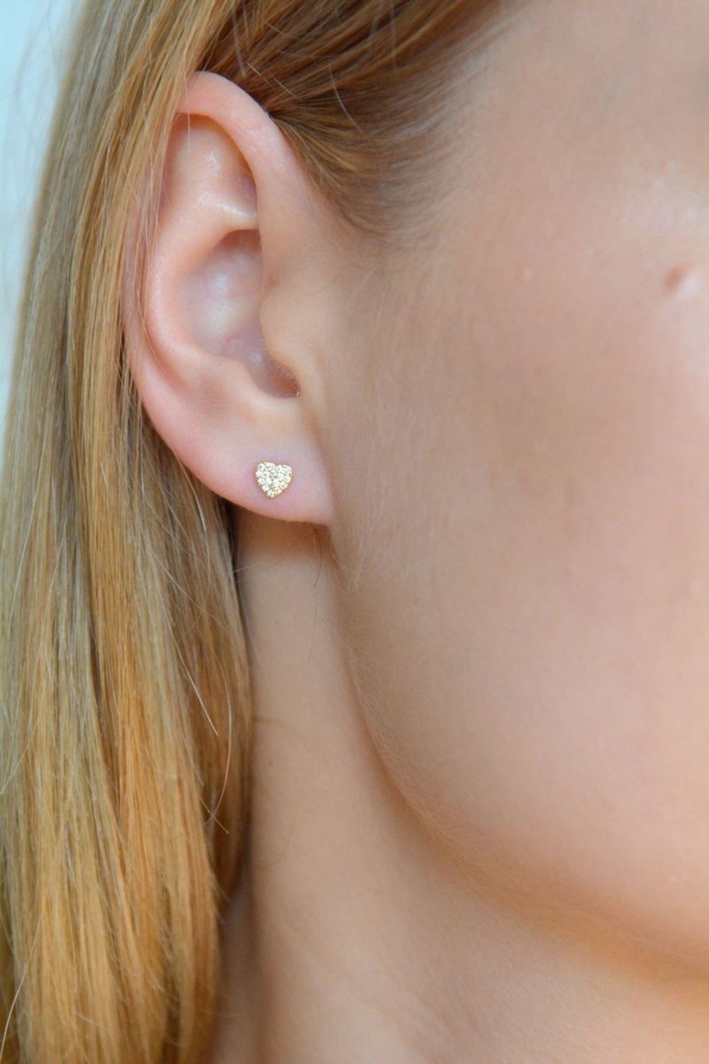 Srebrne kolczyki 925 pozłacane serduszka wkrętki DIA-KLC-RE0703EY-925. Srebrne kolczyki damskie. Srebrne kolczyki dziecięce. RE0703EY.jpg