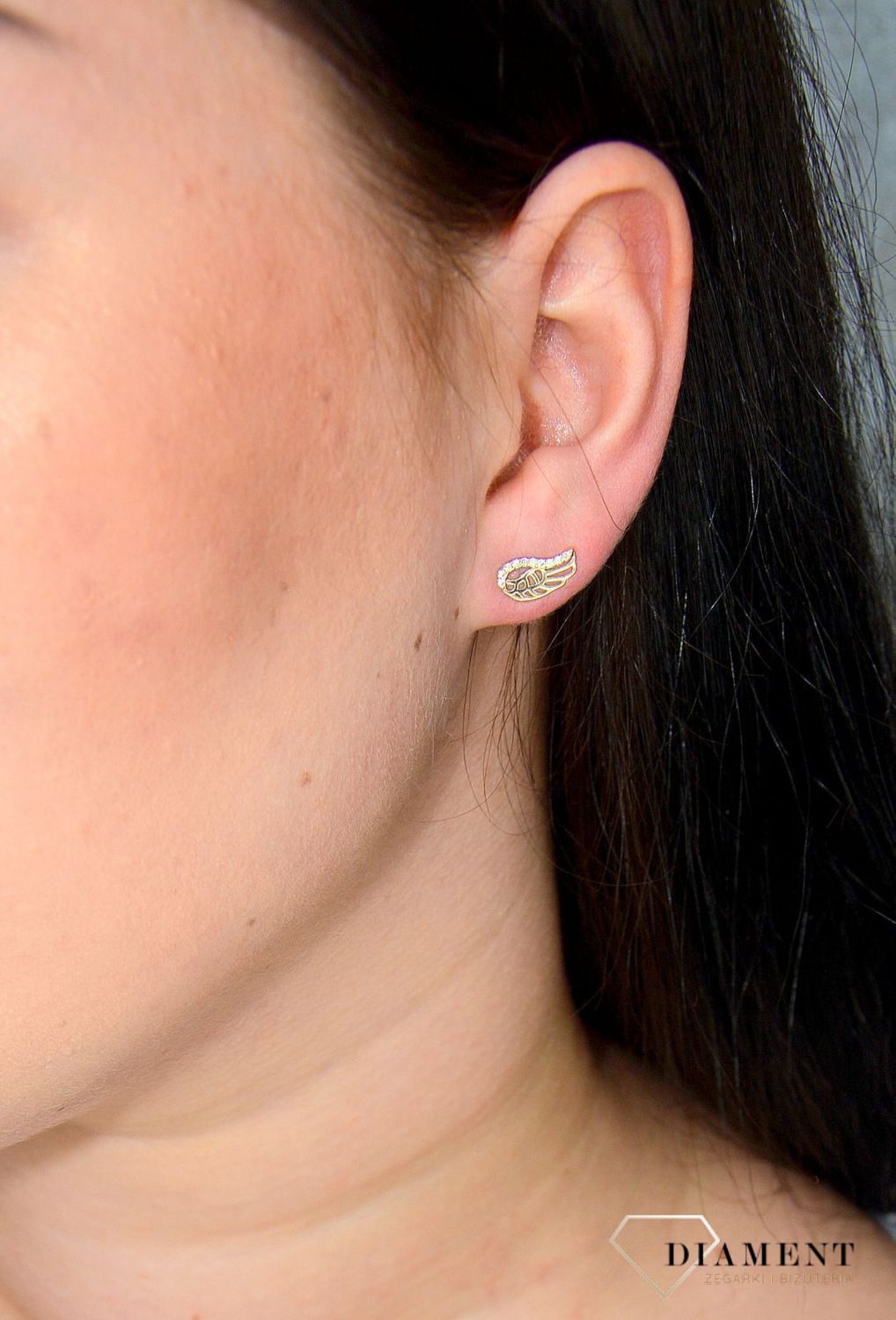 Złote kolczyki skrzydełka 333 z cyrkonią DIA-KLC-SGE2021EG8K-333.jpg
